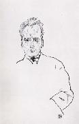 Portrait of anton webern Egon Schiele